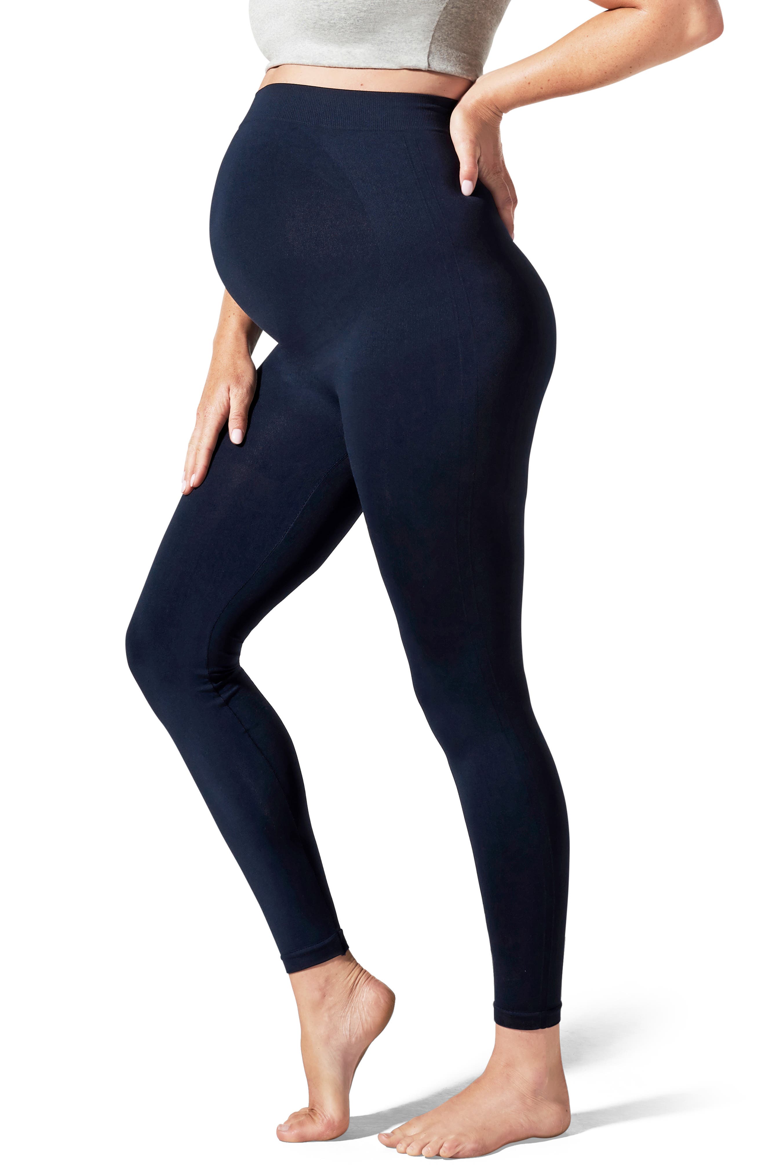 Women Casual Warm Pregnancy Leggings Support Belly Pants Maternity Trousers